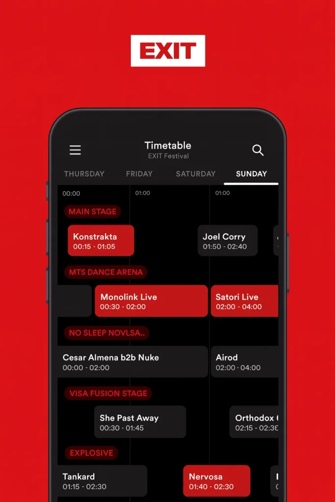 Captura de pantalla de app Exit